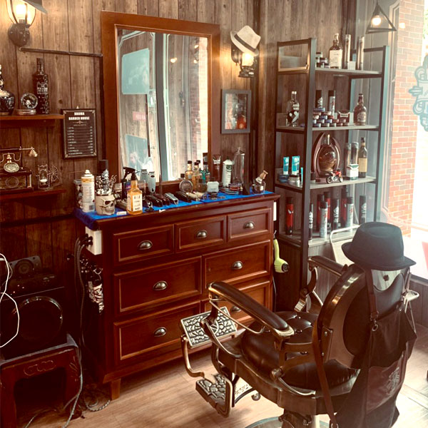 Bộ gương tủ kệ Barbershop Barber BK-455