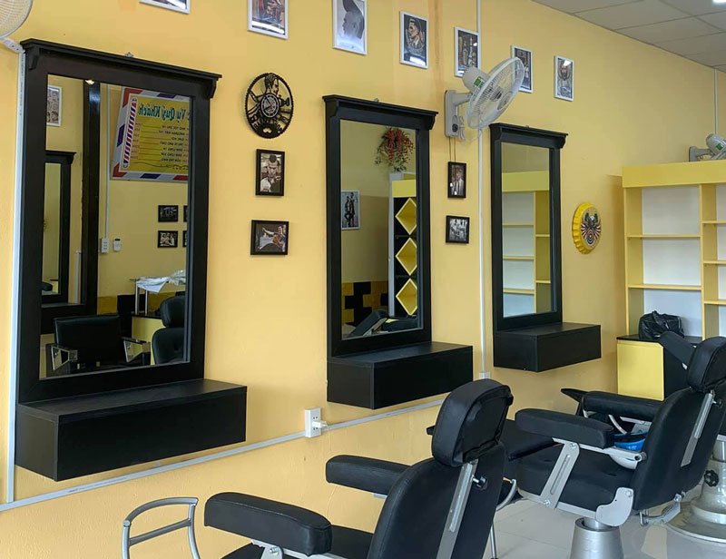 Bộ tủ kệ cắt tóc barber BK-420