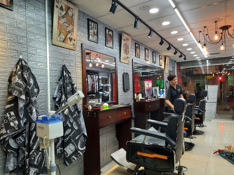 Bộ tủ kệ gương Barber BK-450