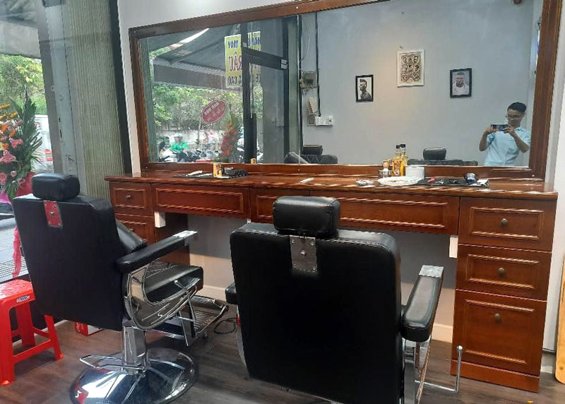 Bộ gương kệ tủ Barber BK-466