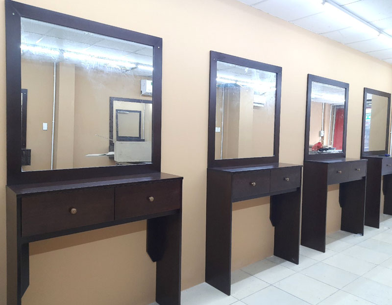 Bộ tủ kệ gương Barber BK-450
